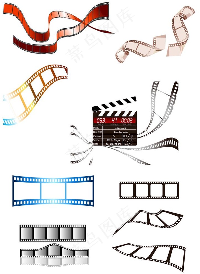 矢量电影拍摄素材图片