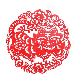 虎 剪纸图片
