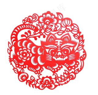 虎 剪纸图片