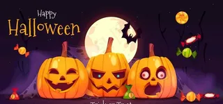 万圣节南瓜灯插画图片