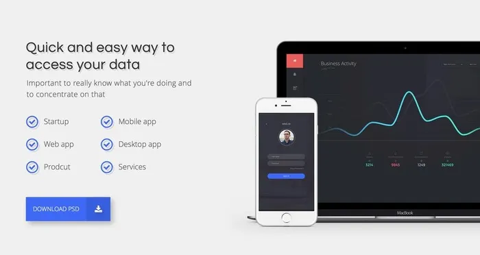 英文UI互联网网站模板图片