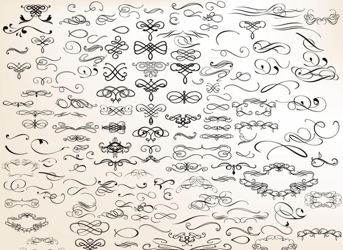 欧式线条花纹图片