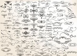 欧式线条花纹图片