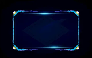 矢量科技光感标题框素材图片