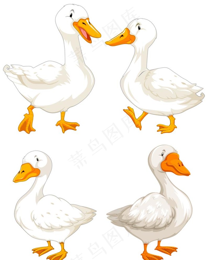 卡通鸭  图片eps,ai矢量模版下载
