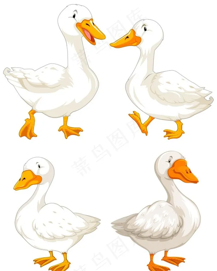 卡通鸭  图片eps,ai矢量模版下载