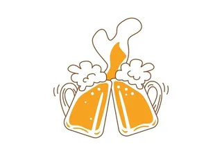 扁平化啤酒AI元素图片