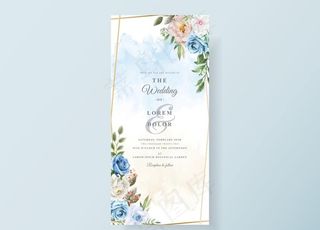 水彩花朵卡片  图片