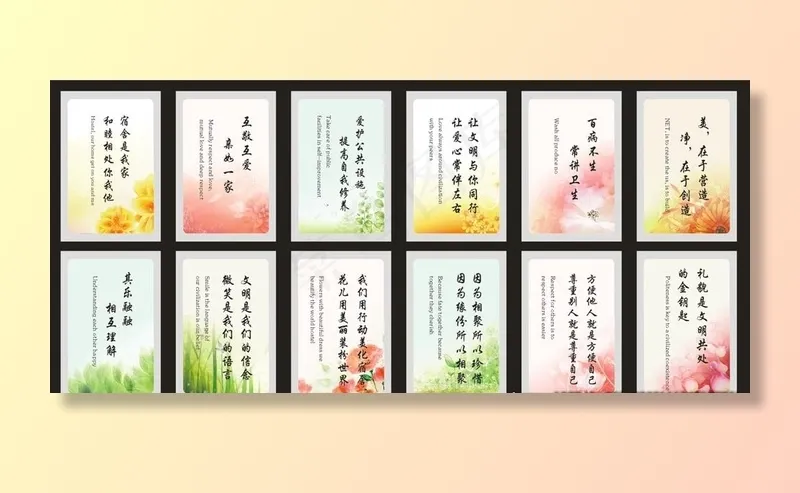 宿舍文化图片cdr矢量模版下载