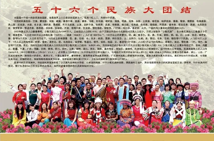 民族团结图片(4331x2363)psd模版下载
