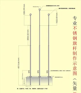 不锈钢旗杆图片