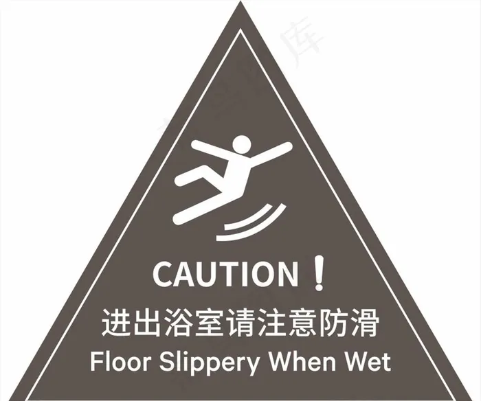 请注意防滑 小心地滑 小心滑倒图片cdr矢量模版下载