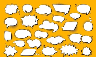 矢量漫画气泡对话框图片