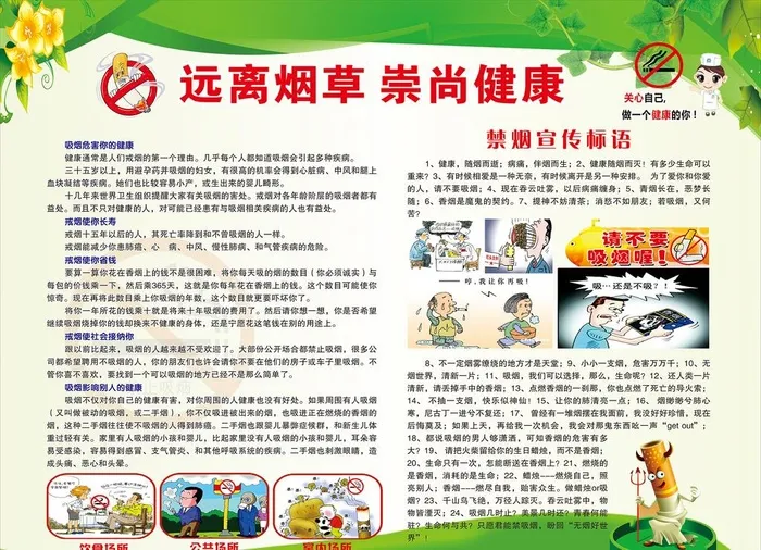 禁烟展板图片
