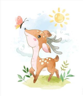 卡通小鹿图片
