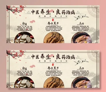 中医养生展板图片