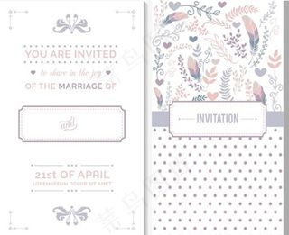 几何风格邀请函图片