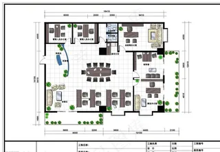 矢量办公室平面图图片