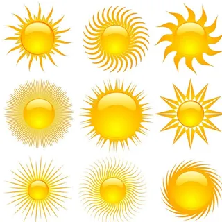 夏季太阳图标图片