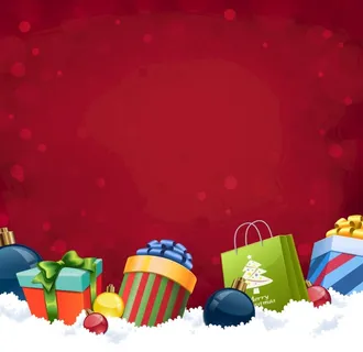 圣诞雪地礼盒图片 圣诞雪地礼盒图片