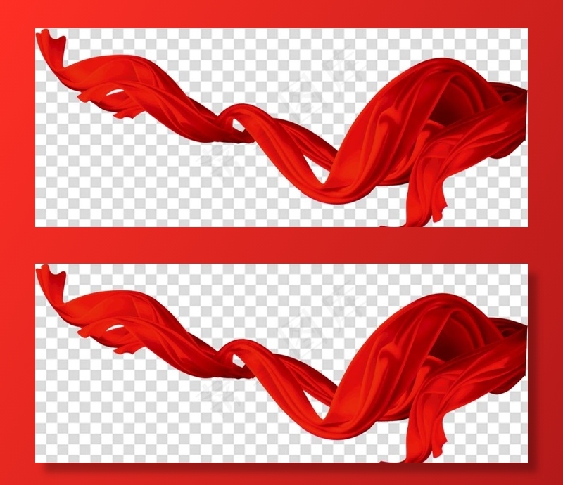 红色飘带图片