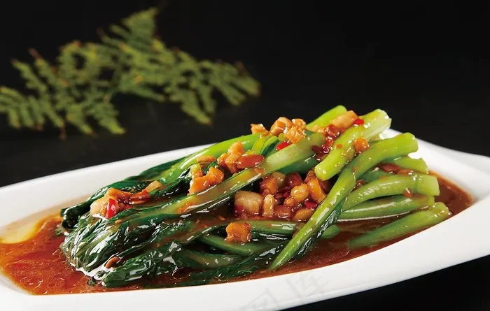 肉酱菜心图片