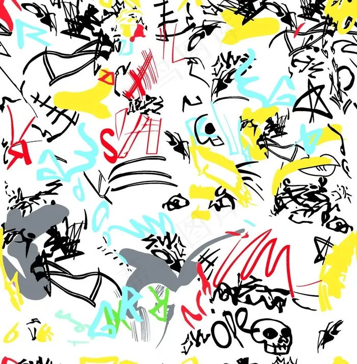 字母涂鸦图片