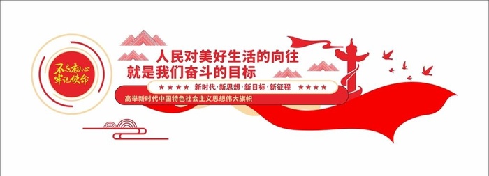 党建文化墙图片cdr矢量模版下载