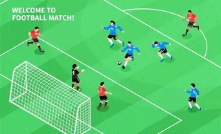 ai矢量足球比赛图片