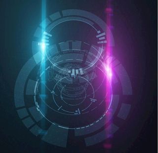 炫彩 光效 科技 黑色背景图设图片