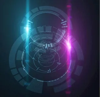 炫彩 光效 科技 黑色背景图设图片