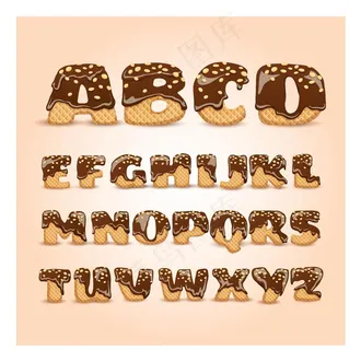 巧克力字母图片