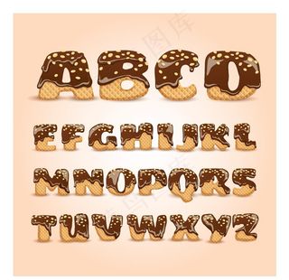 巧克力字母图片