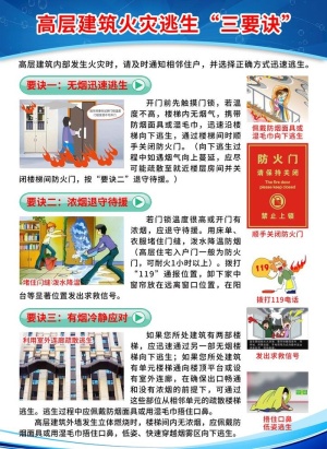 火灾逃生漫画图片