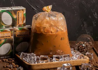 老挝椰奶冰咖啡图片