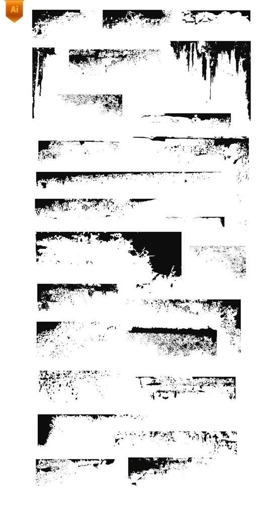 墨迹斑驳痕迹涂料痕迹图片ai矢量模版下载