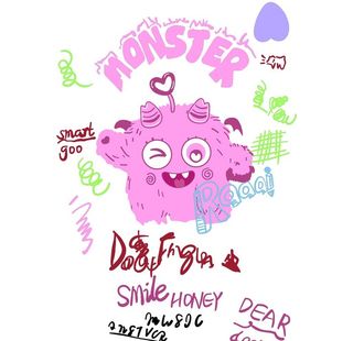 涂鸦粉兽图片