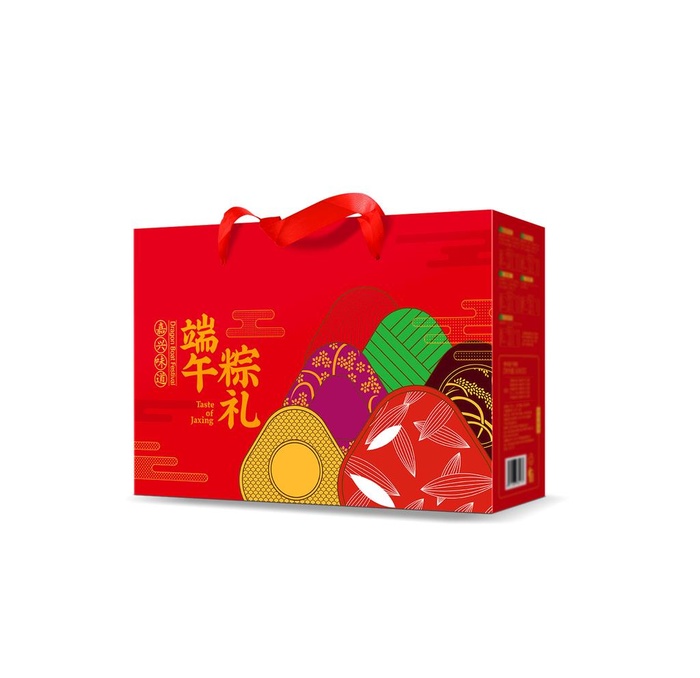 端午粽子礼盒正面设计稿图片