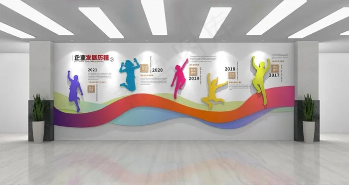 企业发展历程图片cdr矢量模版下载