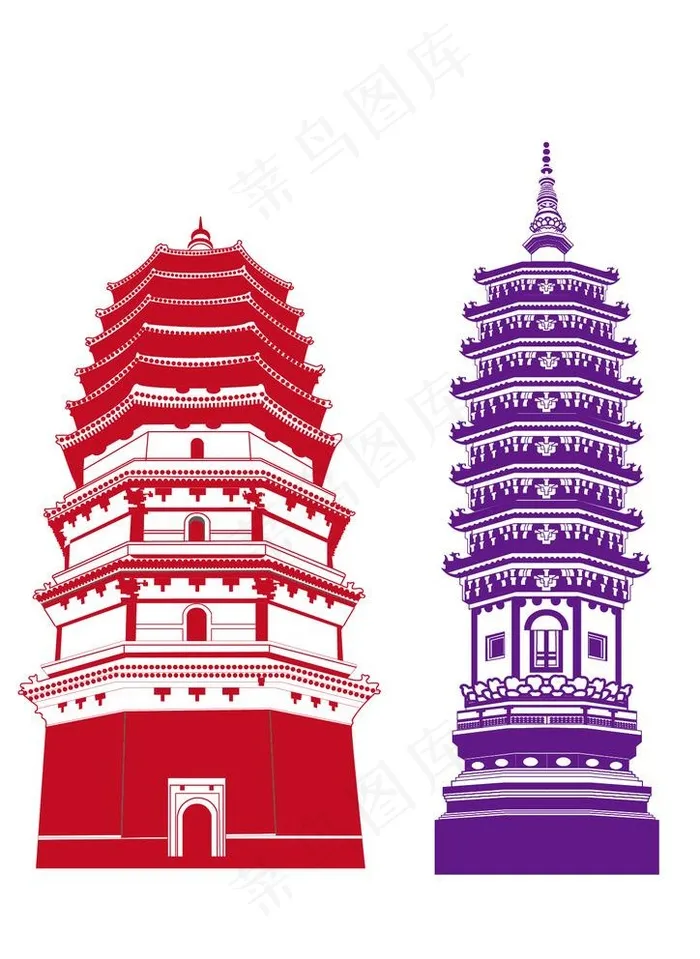 塔图片ai矢量模版下载