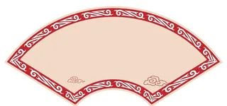 中国风复古扇形边框图片