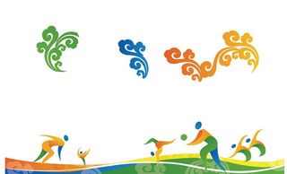 体育运动人物动感线条图片