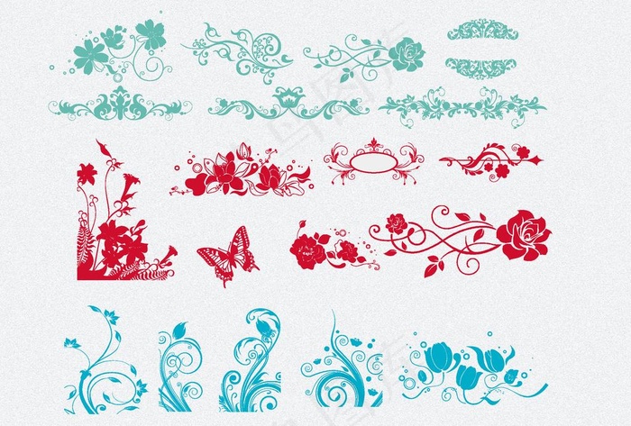 花的矢量图图片