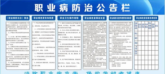 职业病防治公告栏图片cdr矢量模版下载