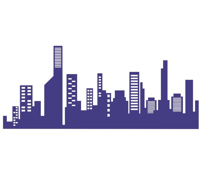 城市建筑剪影图片ai矢量模版下载