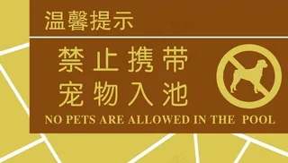 禁止携带   宠物入池图片
