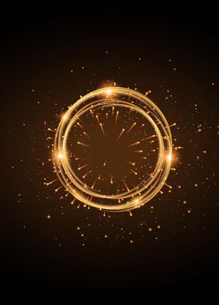 光环海报褐色图片