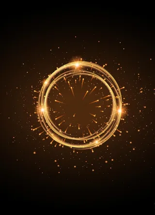 光环海报褐色图片