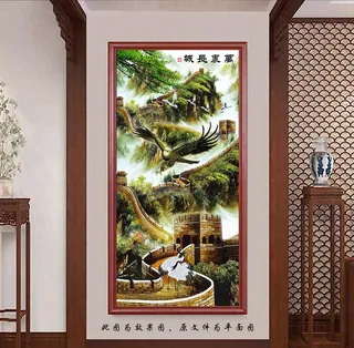 万里长城,长城国画,万里江山图,长