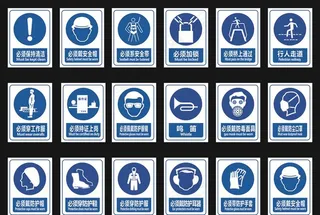 工地安全标识  警示标识图片